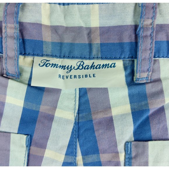 NWT $115 Tommy Bahama Blue Plaid 'Ikat or Not' Reversible 10" Shorts - Picture 11 of 11
